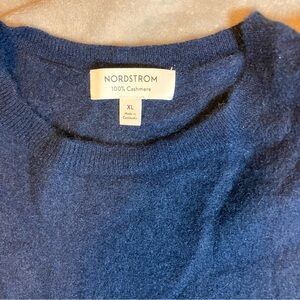 Women’s XL Nordstrom’s Hundred Percent 100% Cashmere Blue sweater Soft Old Money